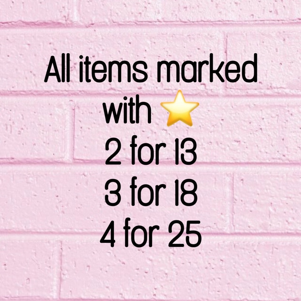 EVERYTHING ELSE BOGO 1/2 OFF!